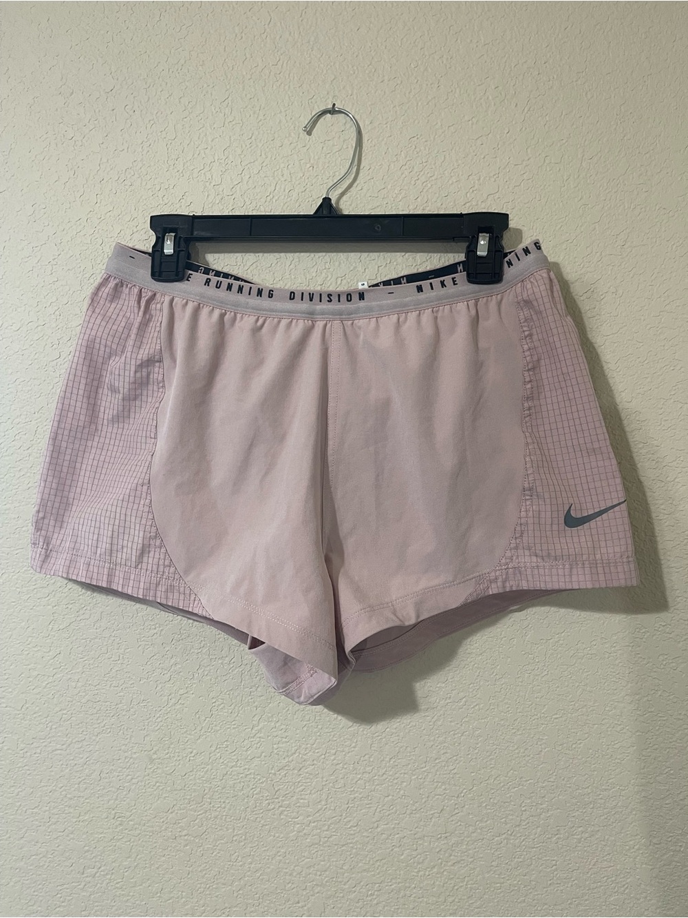 Nike Light Pink Running Shorts with Side Vent Panels